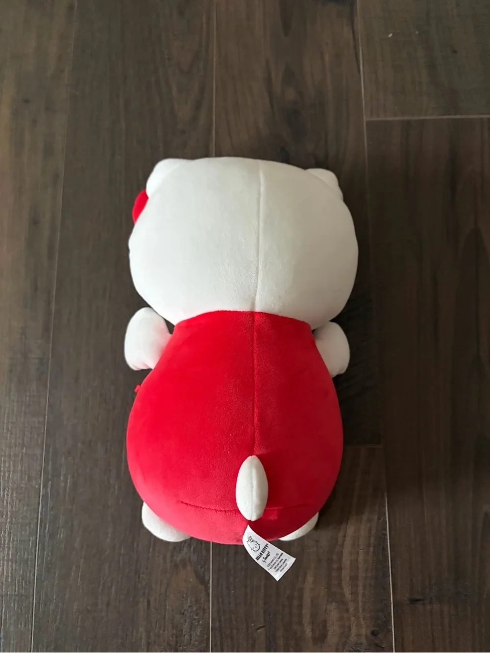 Hello Kitty Plush Toy in White and Red with Bow